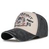 Fashion Versatile Denim Patch Color Matching Baseball Cap Men's and Women's American Old Sun Hat Spring and Autumn Adjustable Washed Hat
