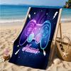 Custom Name Neon Game Controller Beach Towel Microfiber Beach Towel, Lightweight and Quick-Dry, for Summer Travel, Swimming Pool Gift