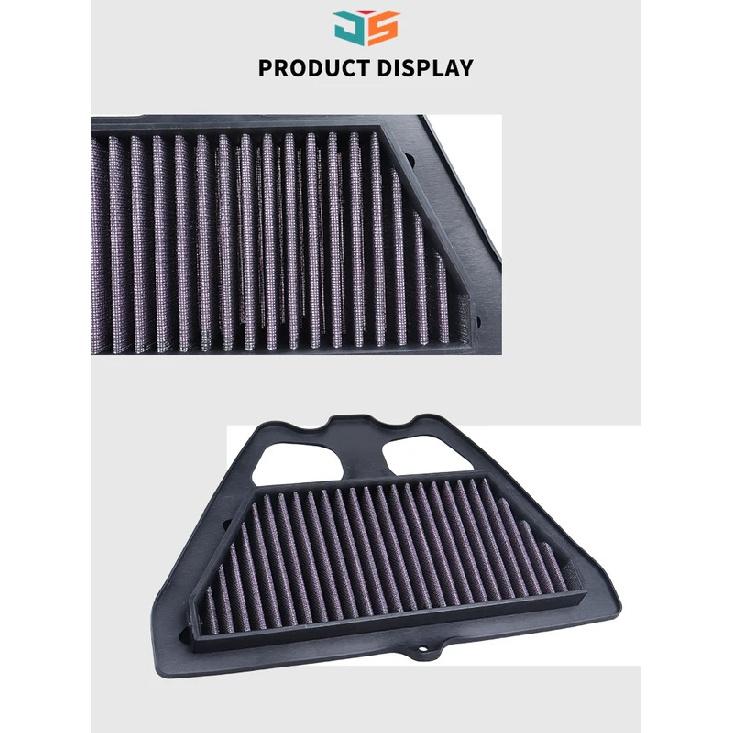 JSBM Motorcycle Washable Air Filter Intake Cleaner For Kawasaki Z900 ZR900 2017 2018 2019 2020 2021 2022 2023