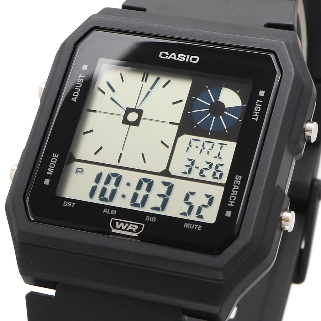Casio Стандартные аналого-цифровые часы LF-20W-1A Унисекс Черные (Импортный)