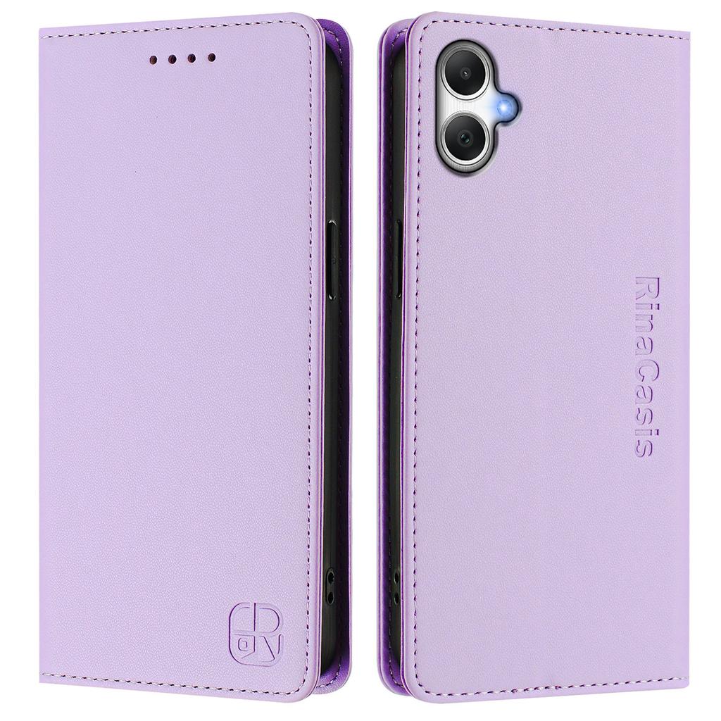 For Samsung Galaxy A06 5G/Galaxy A06 4G Leather Case RINACASIS RC01 Phone Cover with RFID Blocking Wallet Stand