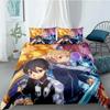 Модный подарок Мультяшный Набор постельного белья Sword Art Online Аниме Постельное белье Одеяло Пододеяльник Комплекты Домашний декор Полуторный Односпальный Двуспальный Кинг-сайз