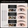 3 PCs Super Fine Eyebrow Pencil Female Eyeliner 2-in-1 Distinct Look Wild Eyebrow Anti-Lasting Non-Hydrophilic Decolorizing