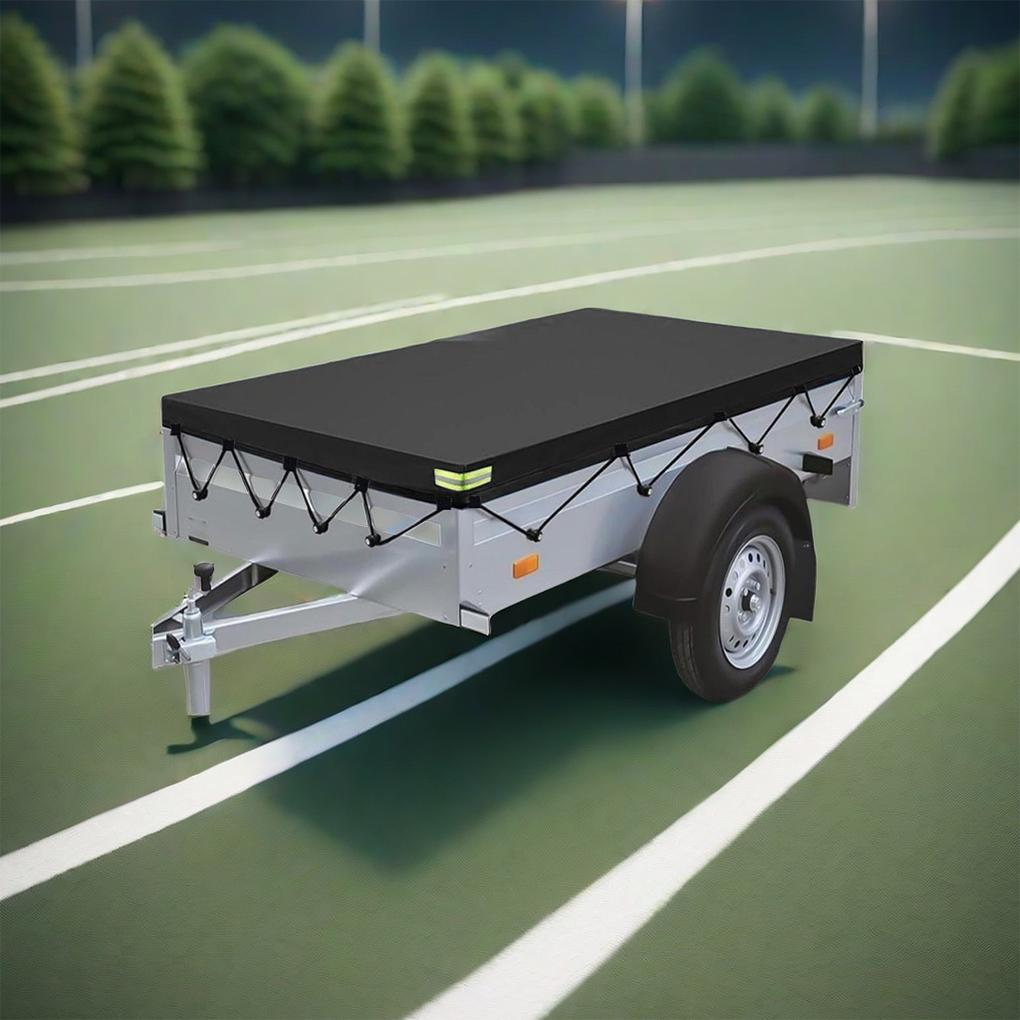 Black UV For Trailer Thick PVC Fabric Trailer Cover Utility Trailer Cover