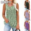 Women's Fashion Button-down Collar Sleeveless Casual Blouses & Shirts