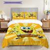 Spongebob Squarepants Yellow Background Threepiece Set 1 Duvet Cover 2 Pillowcase Without Core Duvet Cover And Pillowcase