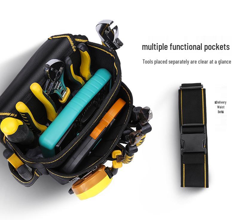 Прочный пояс для инструментов электрика: Многофункциональная поясная сумка из холста для портативного хранения
