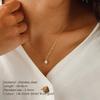 SC Popular Fashion Stainless Steel Necklace Korean Gold Silver Chain Necklace Trendy Freshwater Pearl Pendent Necklace for Women
