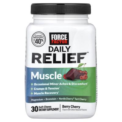 Daily Relief™, Мышцы, Ягодная вишня, Мягкие жевательные конфеты, 30 штук