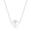 PEARL Made In Japan Natural Pearl Necklace Akoya Pearl Pearl Necklace Casual Everyday Use Single Penetration [KOKO JEWELRY] Women's E. (White Chain)