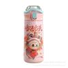Термос-кружка Straw Carter Portable Pea Cup Cartoon Double Drinking Cup Thermos Cup из нержавеющей стали 304.
