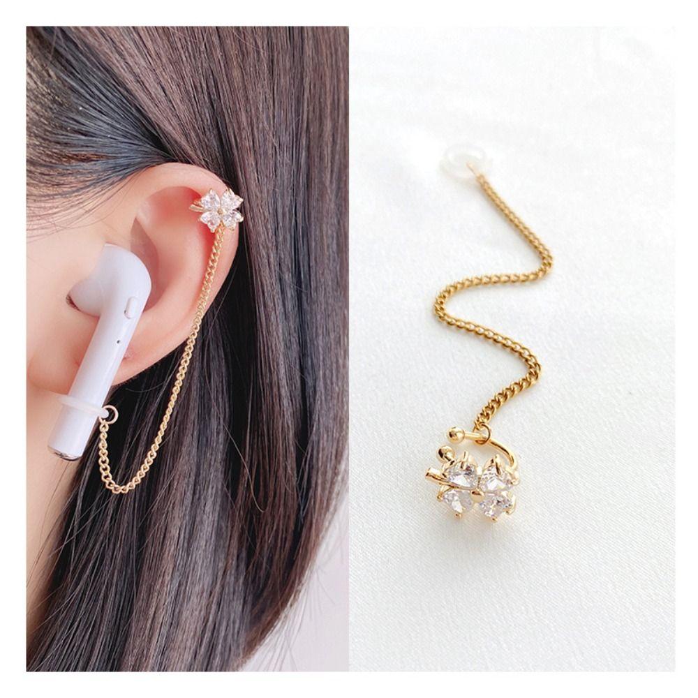 1 пара золотых Bluetooth-наушников-сережек, беспроводные держатели-клипсы для AirPods Pro 2/AirPods 3 2 1