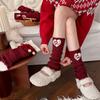 Bow Design Furry Leg Warmers Middle Tube Lolita Boots Cover Harajuku Warm Knee Sleeve  Sleeping Use