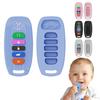 HOMEBASICS Baby Teething Remote Sensory Chew Sensory Educational Early Safe Easy To Baby Teething Toy Key Toy, Controlled, Food-Grade Silicone, Toy,