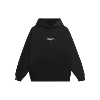 Li-Ning Wade Series, однотонная толстовка с буквенным принтом, толстовка с длинными рукавами, топы унисекс, черный AWDSC39-1