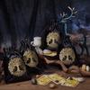 CREATCABIN 4 шт. Мешочки для карт Таро Древо Жизни, Бархатный мешочек на шнурке, Черный, Защитный, Вышивка для настольной игры