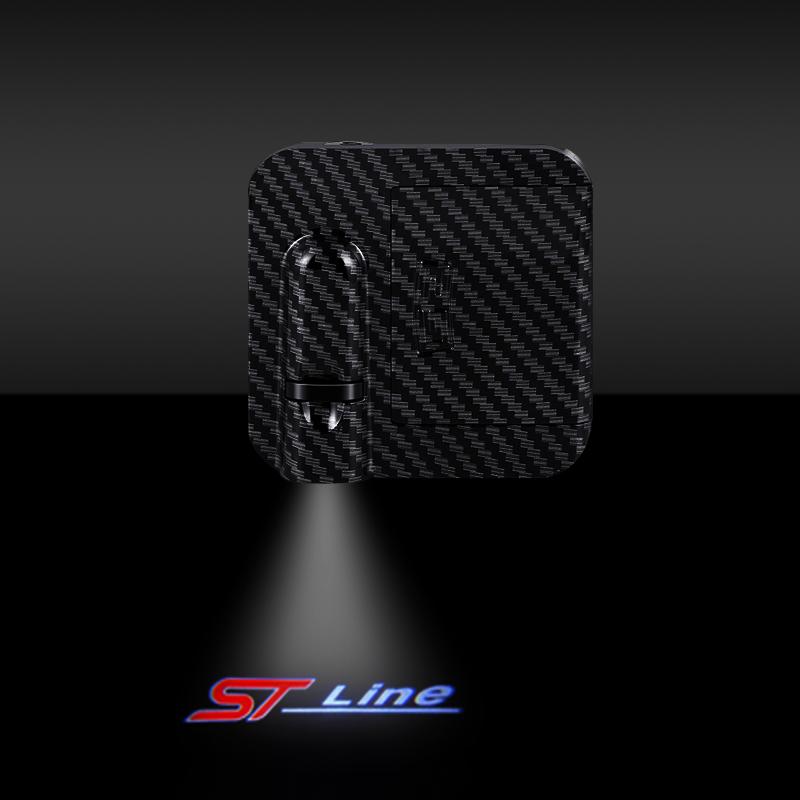 AJF1 For ST FORD RS S ST LINE FIESTA FOCUS 2 3 4 Kuga Escape Mondeo Ecosport TDCI Car HD Door Welcome Light Led Projector Lamp 1/2PCS