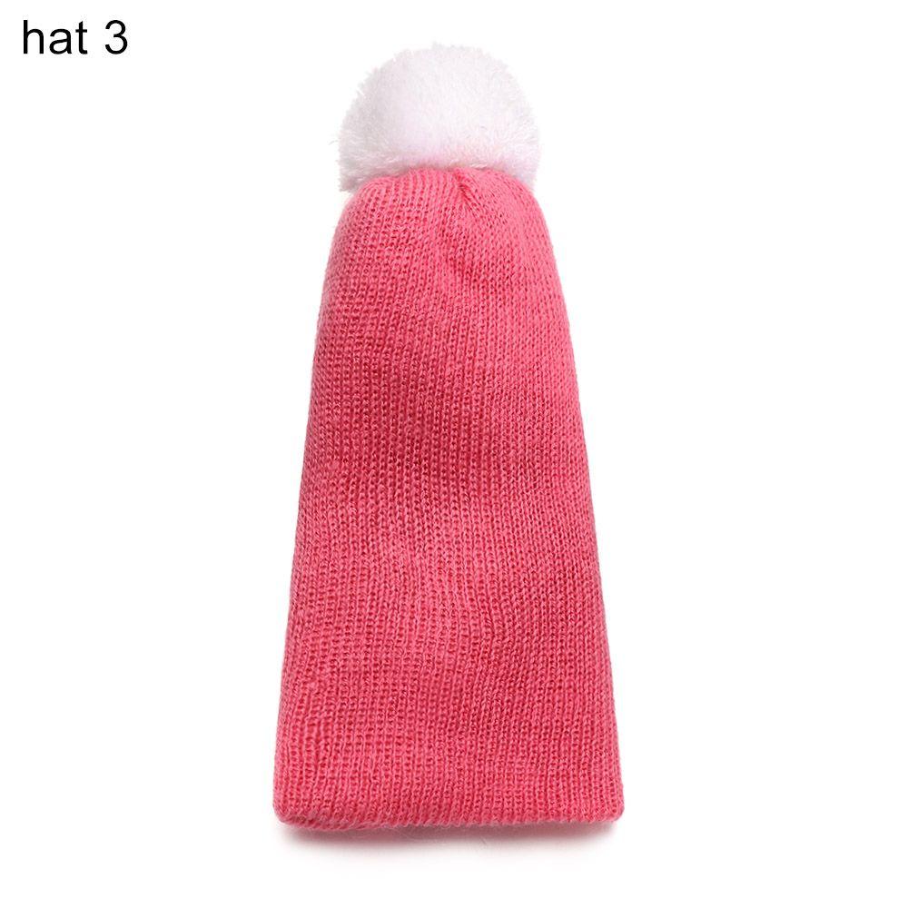 Animal Pattern Cotton Stuffed Dolls Knited Hat Mini Overalls Plush Suspender Pants Doll Clothes