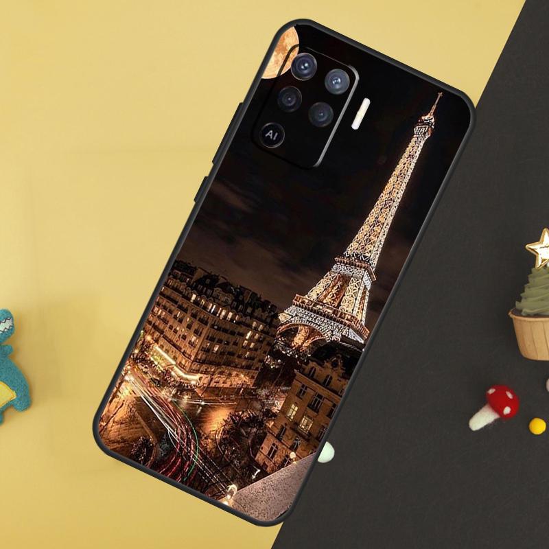 Франция Париж Эйфелева башня Для OPPO A79 A58 A78 A98 A53S A57S A54S A74 A94 A17 A77 A5 A9 A96 A76 A16 A52 A72 A15 Чехол