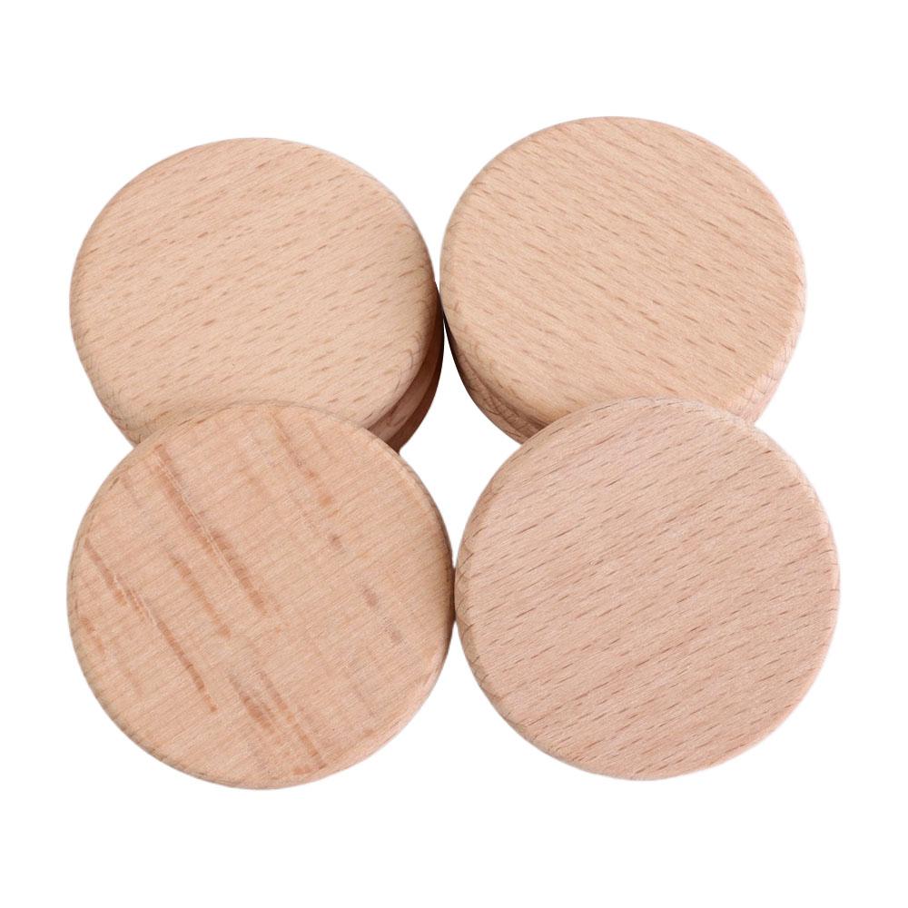 10pcs Unfinished Natural Wood Round Disc Natural Beech Wood Round Slice Blank Wood Pieces Handwork