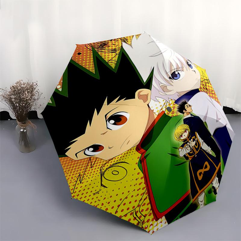 1pc Anime Characters Auto-Folding Umbrella Portable 3-Fold Design with Iron Frame, Perfect for Outdoor Use, Festive Gifts, Travel, Daily Use, Suitable