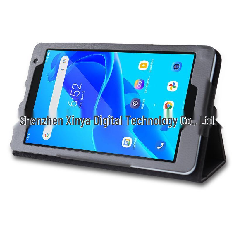 Защитный кожаный чехол для Blackview Tab6 8" с подставкой для руки и подставкой, узор "личи", складная конструкция для TAB5.