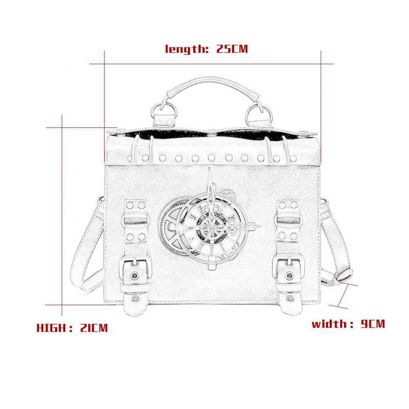 Johnature Women Bag Pu Leather Steampunk Industrial Retro Handbag Large Capacity Hasp Female Shoulder Messenger Bags