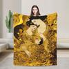Неподвластная времени материнская связь-Вдохновленное Густавом Климтом Одеяло Мать и дитя Зимнее декоративное Новинка Покрывало для гостиной