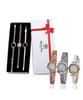 [VALENTINO RUDY] Женские часы VALENTINO RUDY VR2527B-RG, комплект из 3 предметов: металлическая сетка, кожаный ремешок.
