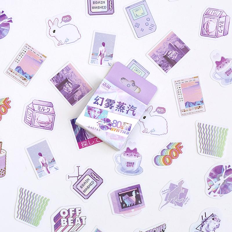 50 шт./упак., милые цветочные плакаты с единорогом, мини-бумажные наклейки, украшение для дневника, этикетка для скрапбукинга, канцелярские принадлежности