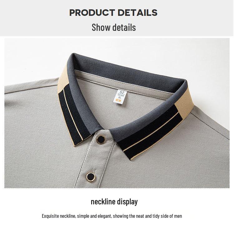 Мужская летняя футболка-поло с коротким рукавом - Дышащая футболка в стиле колор-блок, деловая повседневная, с отложным воротником