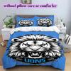 football Logo Pattern Bedding Quilt Set Quilt Cover Pillowcase Home Decoration Birthday Gift (1*duvet cover+ 2*pillowcase, without core)