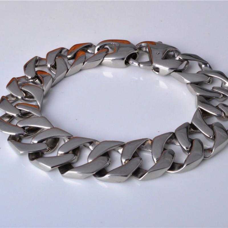 Широкий браслет из титановой стали, унисекс