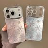 Зимний Рождественский Чехол для телефона с блестками и снежинками для iPhone 17 16 Pro Max 15 14 13 12 Pro 11 Ударопрочная силиконовая задняя крышка