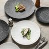 Керамическая тарелка с рисунком под камень, мелкая, 8 дюймов, для дома, круглая, матовая, западная обеденная тарелка, ресторанная, для стейка, спагетти, посуда