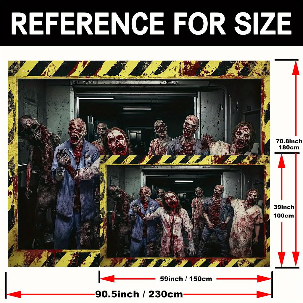 Durable (39"x59"/70.8x90.5 cm), suitable for Halloween, birthday, party, and photo booth decoration