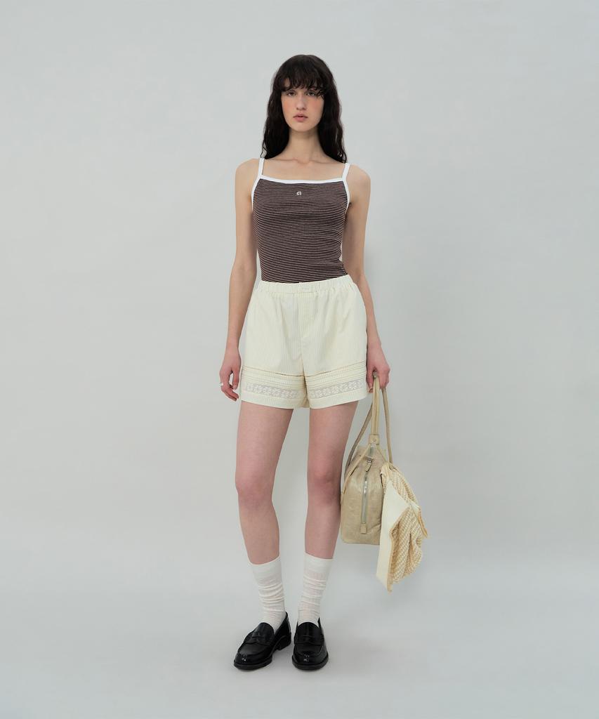 GROVE Ellis Lace Shorts (Cream)