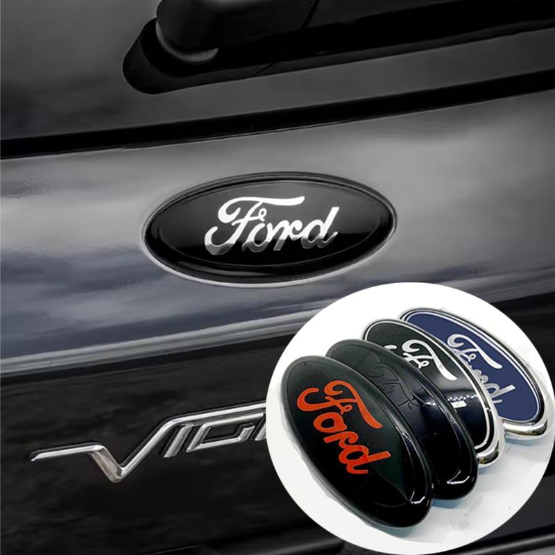 125mm 143mm 175mm 225mm For Ford Focus Fiesta Ranger Mondeo S-MAX Kuga Car Logo Badge Hood Rear Trunk Emblem Sticker Accessories GMSBD1