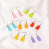 Adorable Transparent Cartoon Bear Resin Earrings In Candy Colors