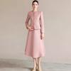 2025 Spring Collection: Elegant Pink Two-Piece Suit for Professional Wear