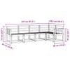 Outdoor Sofa Set 5 pcs White Solid Acacia Wood