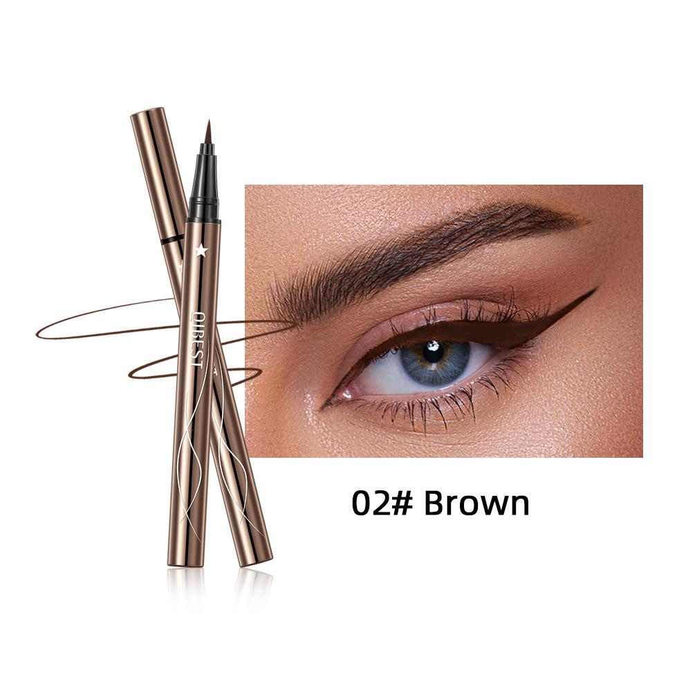 QIBEST Ultra-fine Liquid Eyeliner Is Smooth and Long-lasting No Smudged Quick-drying Waterproof Eyeliner
