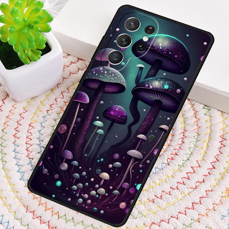 Mushroom wall art Silicone Phone Case For Samsung Galaxy note 10 pro S26 S25 S24 S23 S22 S21 Plus S25Ultra Capa Cover