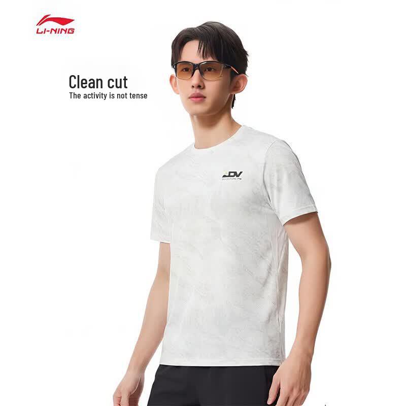 LI-NING Men's Versatile Round Neck Short Sleeve Sports T-shirt ATSW579