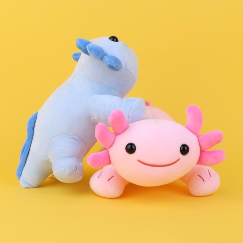 Четырехцветная крадущаяся Саламандра Аксолотль, мультяшная милая шестиугольная кукла-динозавр, детская плюшевая игрушка