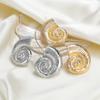 Summer Vacation Beach Wind Conch Earrings Alloy Stud Earrings Women'S Exaggerated Metal Jewelry