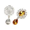 10Pcs Silver Flat Back Rhinestone Alloy Brooch Accessories  Jewelry Accessories