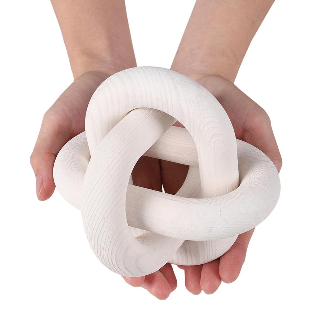 Wood Chain Link Hand Carved for Table Tiered Tray Rustic Wood Link