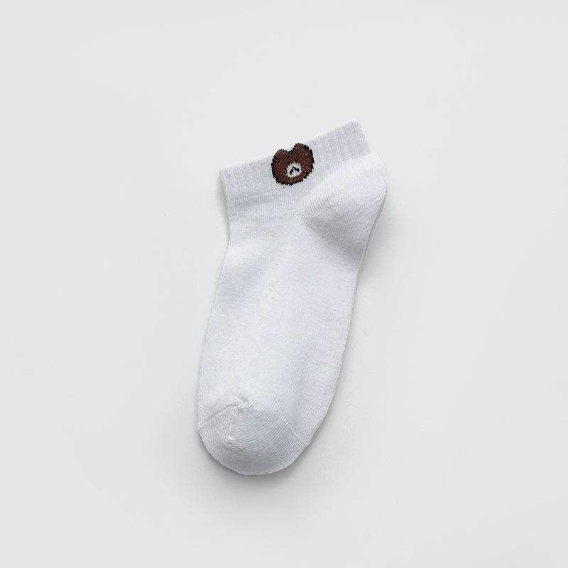 10 Pairs of Women's Four Seasons Disposable Cartoon Bear Socks