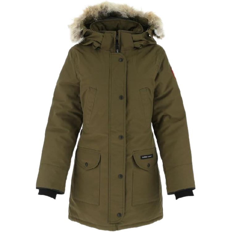 Canada Goose Trillium Series Ski Season Red Label Solid Color Hooded Waterproof Windproof Warm Long Basic Down Coat Parka Women outerwear 6660L-49